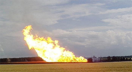 explosion en un gasoducto en ucrania